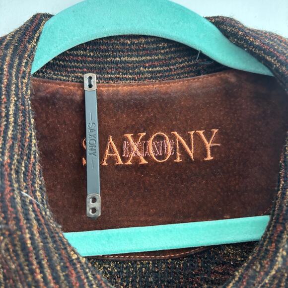 SAXONY Men’s Vintage Genuine Leather Knit
Pullover Sweater M - Picture 6 of 15